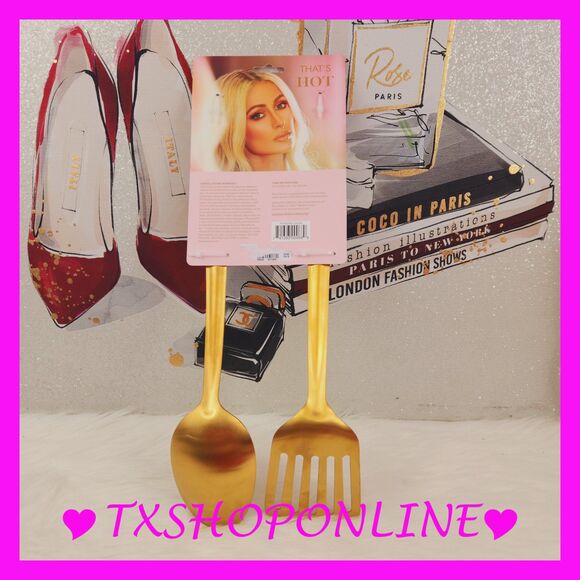 💗🍴PARIS HILTON 2pc stainless steel stool set🍴 💗NWT - Picture 3 of 6